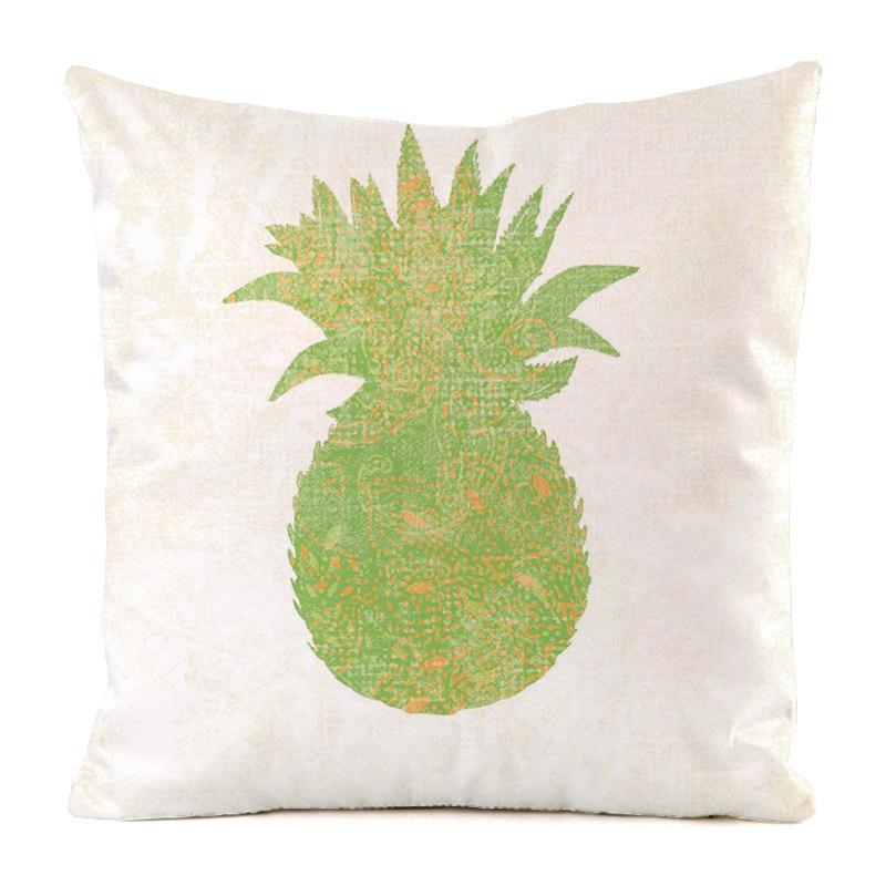 Fruit And Vegetable Hand-Painted Series Digital Printing Short Plush Pillow Covers For Car Sofa Office Cushion Cover Home Goods