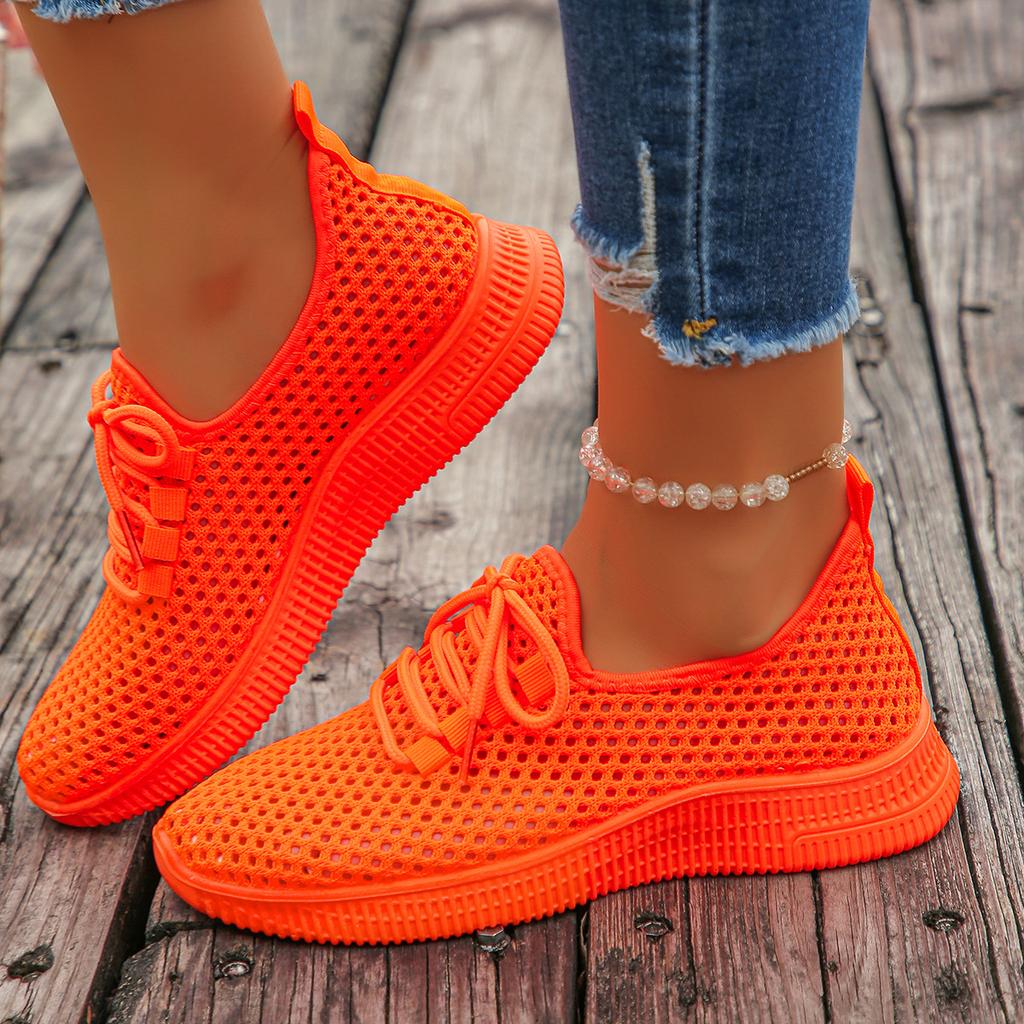 New Large-sized Summer Mesh Shoes for Women, Casual Running Sports Shoes, Mesh Breathable and Comfortable Sports Shoes