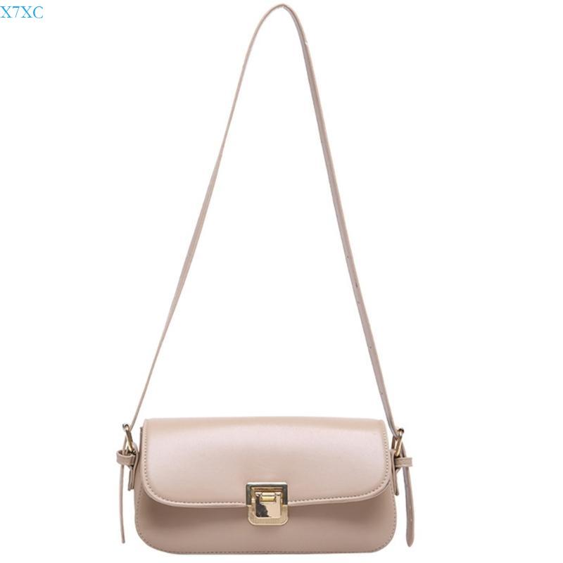 X7XC Practical Shoulder Bag Elegant PU Leather Underarm Purse for Women Fashionable and Stylish Work Handbag Office Purses хаки