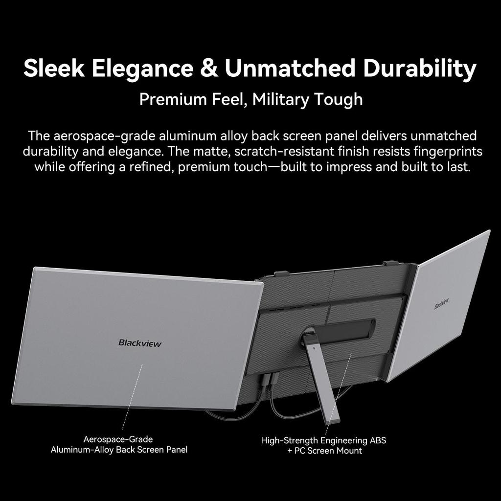 Blackview DCM6 14palcový monitor s duální obrazovkou, prodlužovač obrazovky notebooku, USB-C FHD 1080P přenosný monitor, IPS 60Hz externí monitor