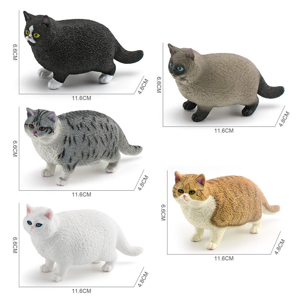 Siamese Cat Animal Model Pvc Decor For Kids Educational Playroom Collectible Toy