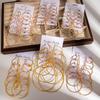 Temperament Fashion Size Circle Earrings Light Luxury Simple Versatile 6-Piece Earring Set Women'S Exaggerated Personality Earrings