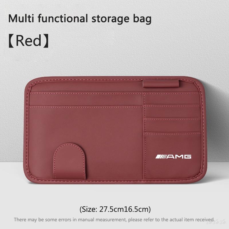 Car Sunshade Multi-function Storage Bag Auto Interior Accessories For Benz AMG W204 W205 W203 W211 W212 W213 W201 W210 stickers JR9