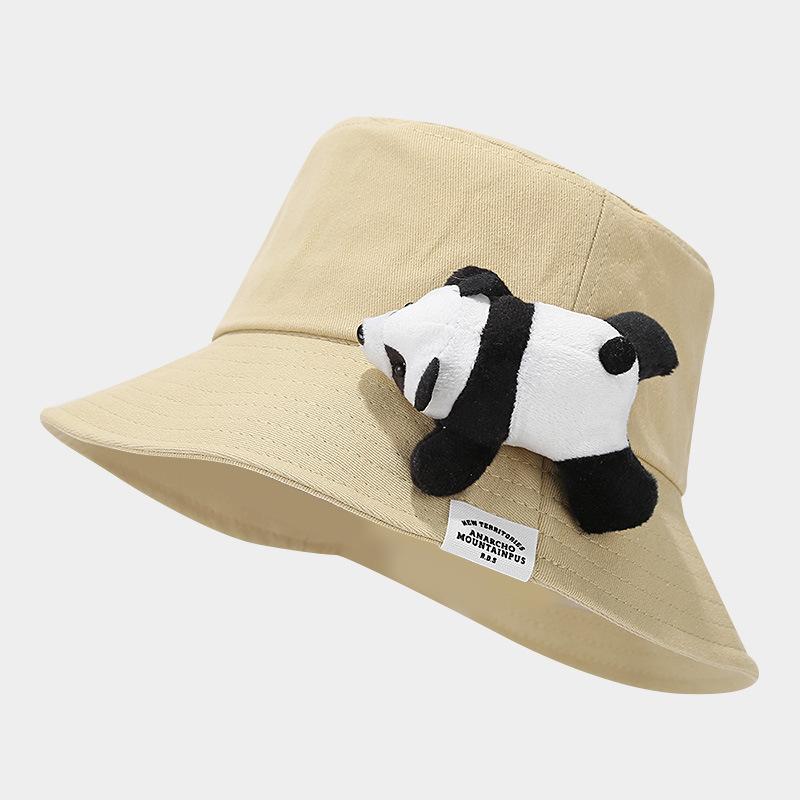 Cartoon cute panda bucket hat ins designer niche basin hat Korean version of college style couple hat