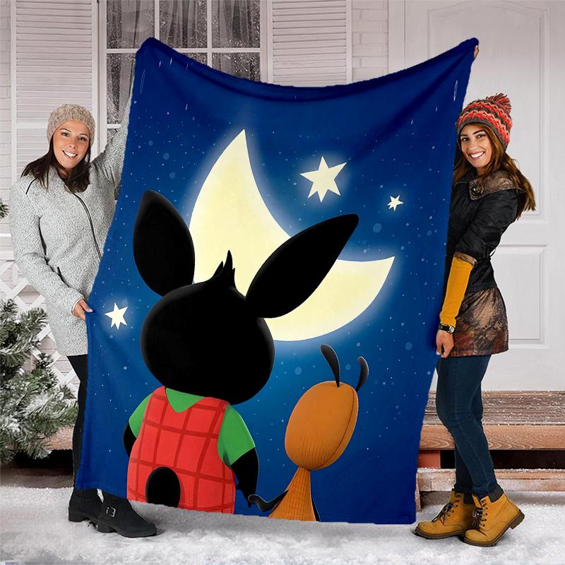 Bing printed throw blanket—soft,warm;versatile blanket for all seasons—perfect as &air-conditioning throw,nap blanket