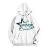 Unisex Lightweight Long-Sleeve Printed Hooded Pullover Sweatshirt