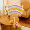 Romantic DIY Bamboo Fan Handmade Circular Fan Artistic Hand Cranked Fan  Group Activity