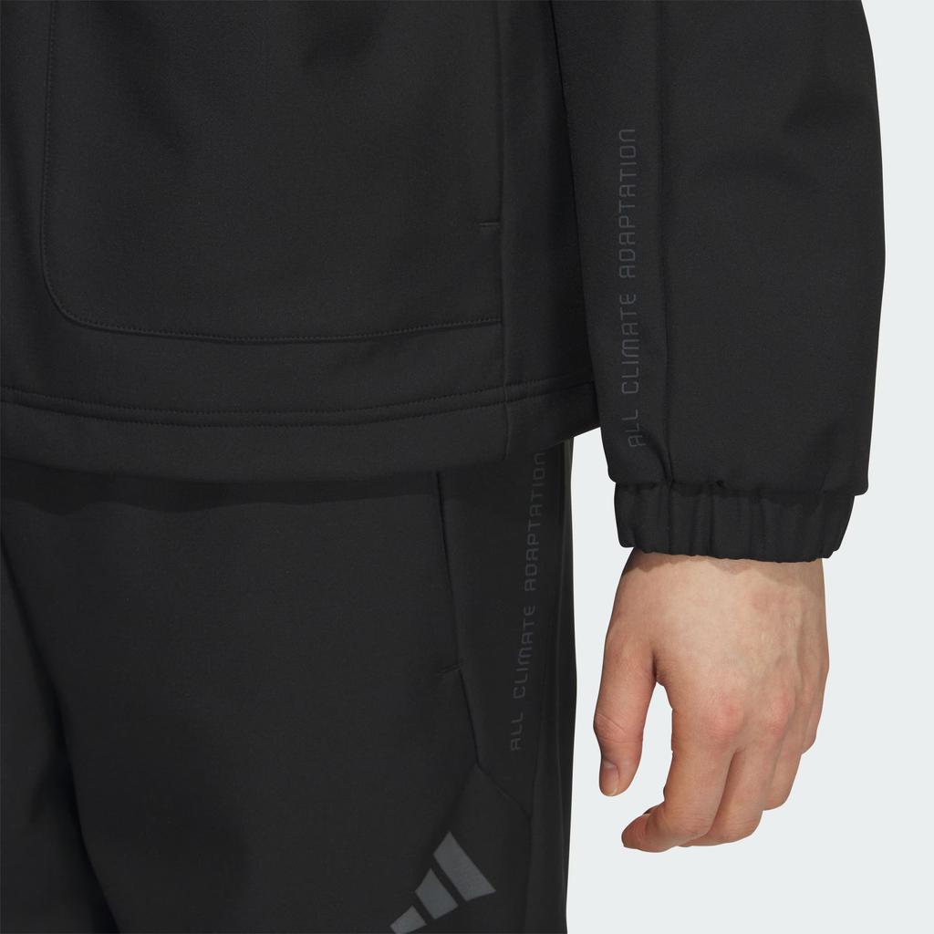Adidas Soft Shell Woven Water-Resistant Sports Casual Comfortable Stand Collar Jacket Men Jacket KR8296