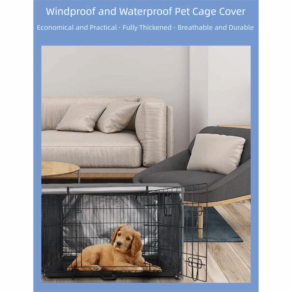 Oxford Cloth Dog Cage Cover Thickened Warm Wire Crate Sun Covers Pet Kennel Cover  Big Dog Kennel