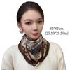 Soft Winter Silk Scarf Warm Small Square Scarf Fashion Magnetic Buckle Scarf  Women