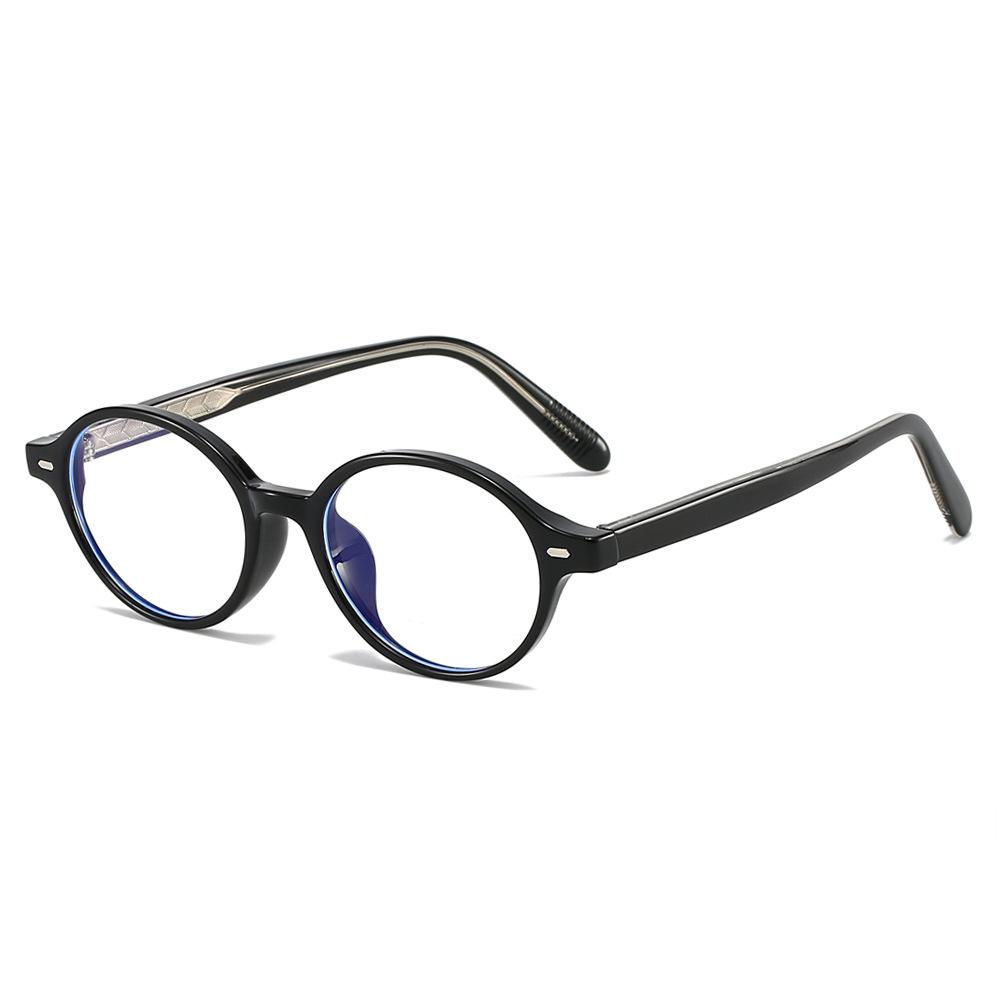 Quality Cp Acetate Oval Glasses Frame Women Men Rivets Optical Glasses Anti Blue Light Eyeglasses