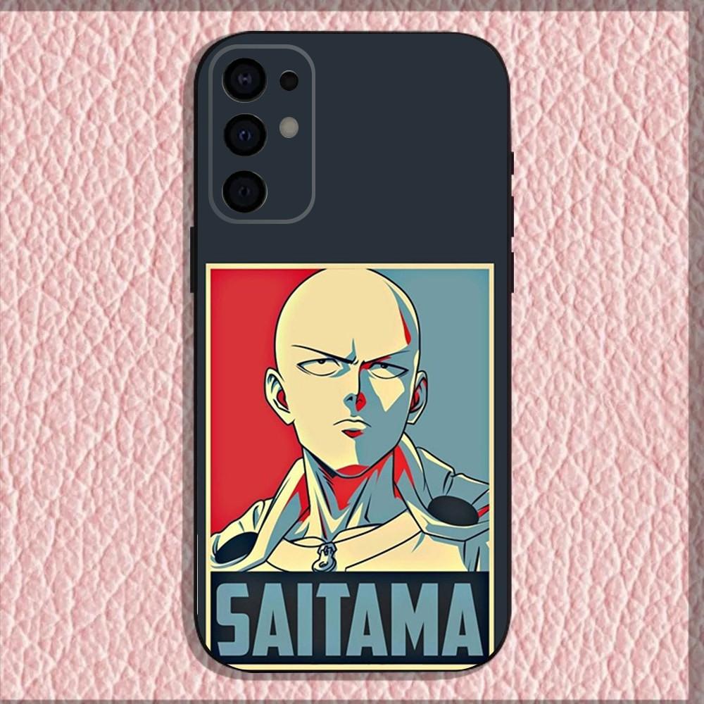 One P-Punch Man Saitama Phone Case For Samsung S25,S24,S21,S22,S23,S30,Ultra,S20,Plus,Fe,Lite,Note,10,9,5G Black Cover
