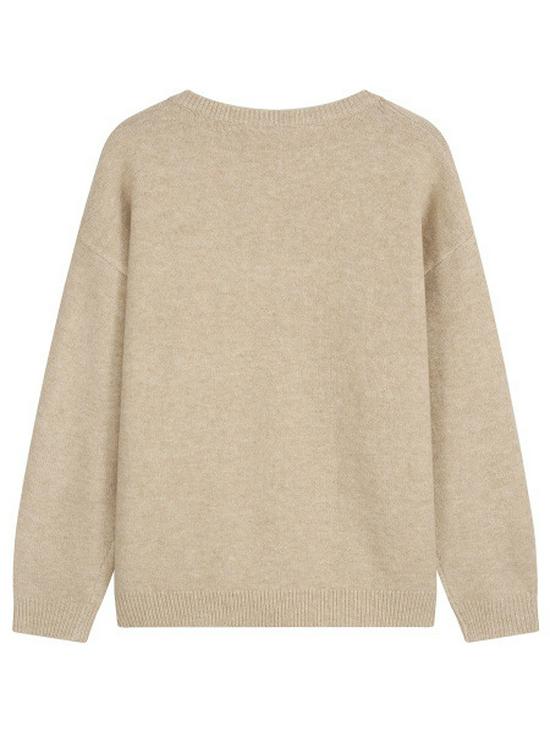 European & American Women's Plus Size Long-Sleeve Knitted Cardigan with Lantern Sleeves