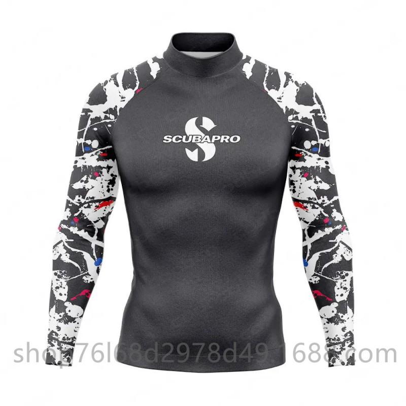 SCUBA Surfing Suit Outdoor Sunblock Snorkeling Swimsuit Long-sleeved Split Top Quick-drying Jellyfish Men's Diving