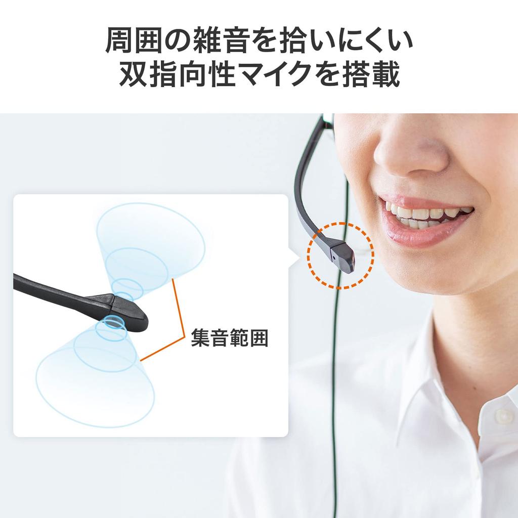 SANWA SUPPLY USB Headset MM-HSU19BK