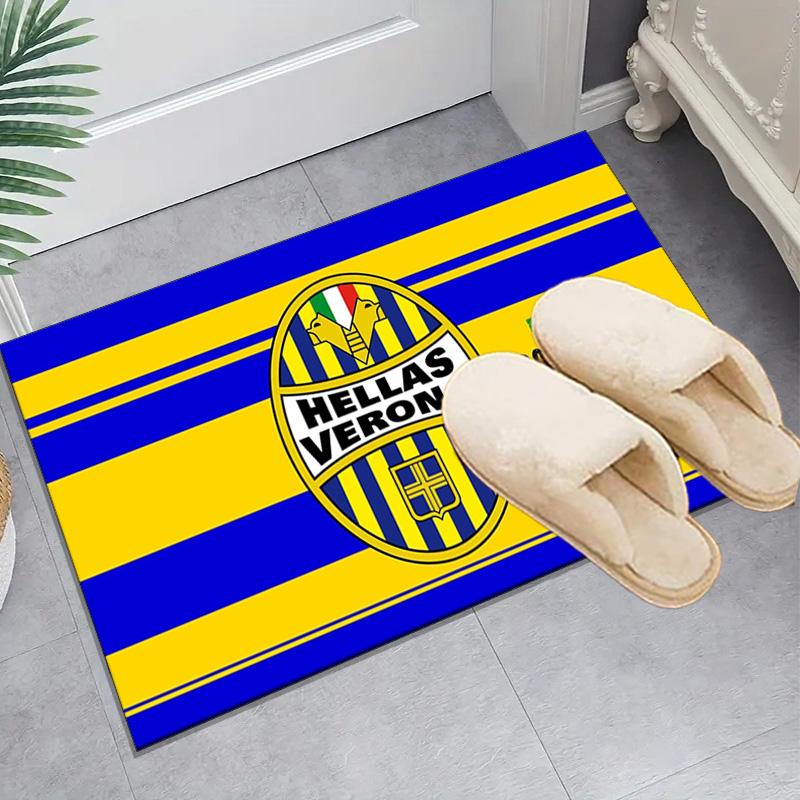 1PC Hellas-Verona Football Club Floor Mat for Living Room, Game Rooms, Office, Bedroom, Office Floor Mat Playful Design, Christmas fan gifts