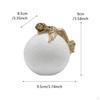 Resting Moon Ornament Resin Figurine Lamp Soft Glow Illuminated Statue for Desk, Nightstand,