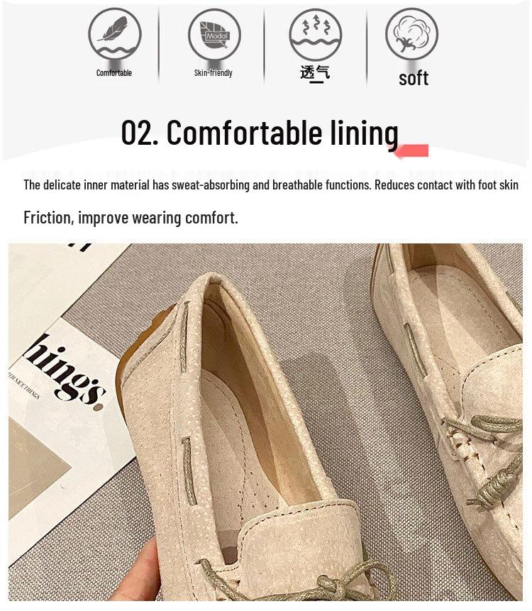 Korean Style Red Bean Women's Slip-On Flats - Versatile, Comfortable Shoes for Spring and Autumn
