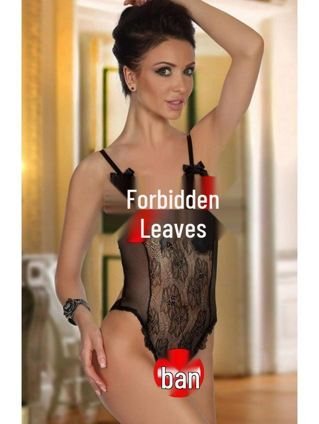 European & American Lace Mesh Camisole Bodysuit: Sexy Silver Thread Lingerie Set.