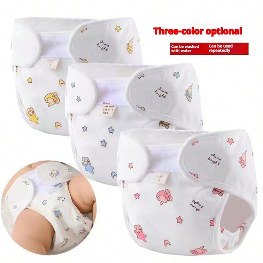Reusable Breathable Diaper Covers for Boys and Girls, Featuring Leak-proof Barriers and Random Patterns, Suitable for Baby Bath Family Decor Gifts.