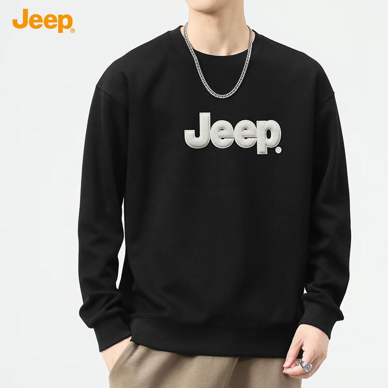 JEEP Men's Casual Crew Neck Pullover Sweatshirt
