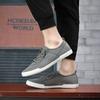 Fashion Men Canvas Fashion Casual Shoes Luxury Brand Loafers Breathable Comfortable Lace Up Driving Light Weight Lazy Shoes SS21022