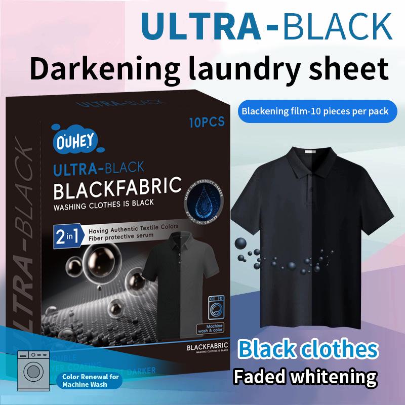 Farbwiederherstellungs-Waschblätter für schwarze Kleidung - Belebt und repariert verblasste Stoffe