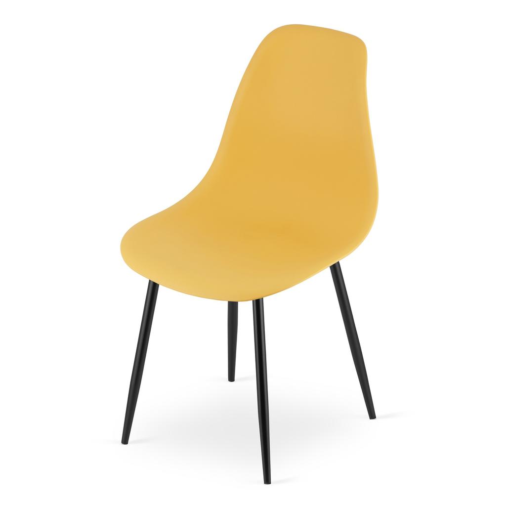 WAT chair mustard / black legs x 2