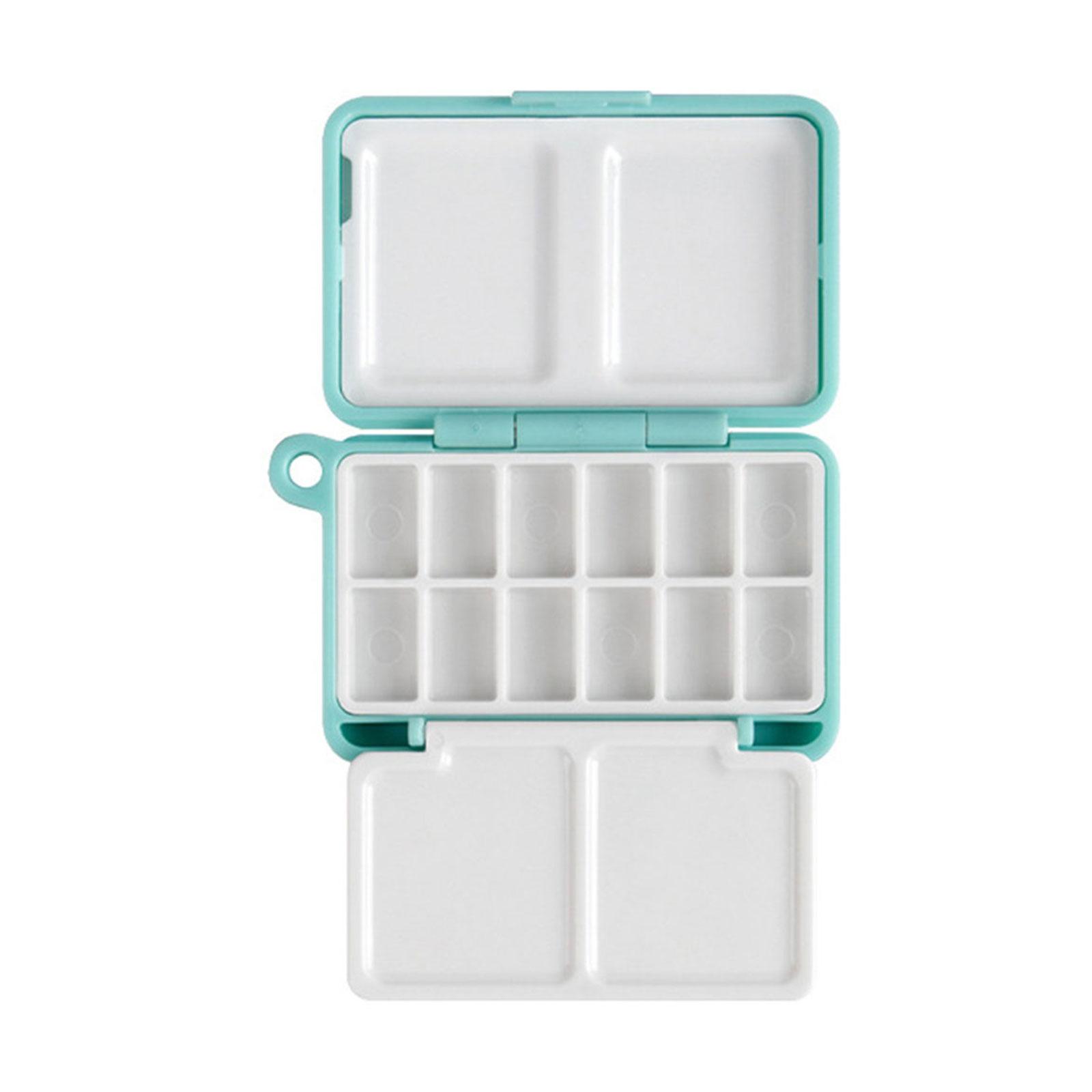 

Портативна акварельна палітра для фарби, складаний футляр для палітри фарби, лоток для змішування акварельних фарб для олійних акрилових фарб синій