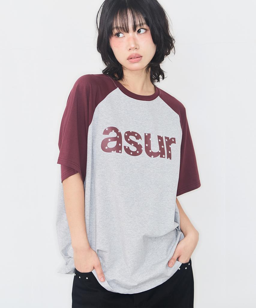 Aejeuyua Logo Raglan T-Shirt Melange