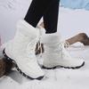 Travel Northeast Large Size Snow Boots Women's Outdoor Mountaineering Travel High Top Warm Cotton Shoes Women's Medium Boots Winter