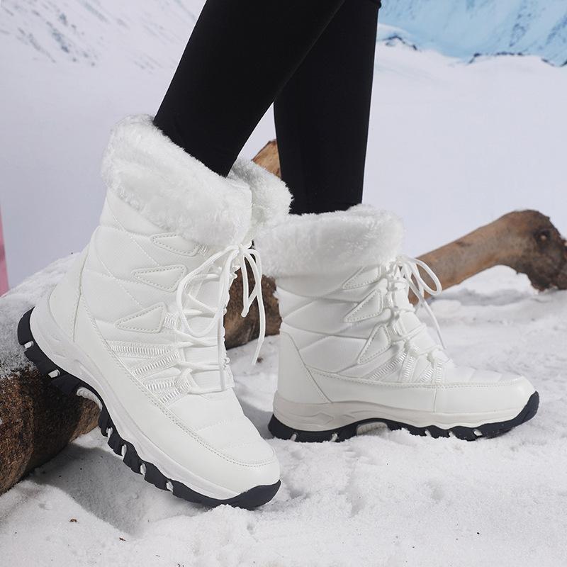 Travel Northeast Large Size Snow Boots Women's Outdoor Mountaineering Travel High Top Warm Cotton Shoes Women's Medium Boots Winter