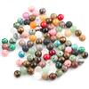 100 Piezas/Paquete Pequeñas Cuentas Redondas de Piedra Natural de Energía con Agujeros, Cristal Curativo Reiki Ágata Jade Gemas Cuentas Sueltas para Fabricación de Joyería Accesorios DIY
