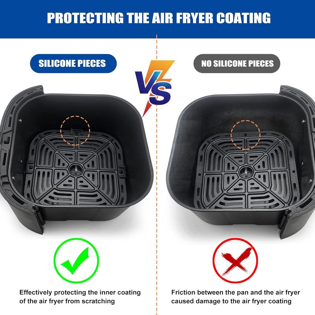 Air Fryer Rubber Bumpers, 4 Packs Replacement Parts for Tant Vortex Gourmia Cosori and Other Air Fryers, Air Fryer Accessories Silicone Protective