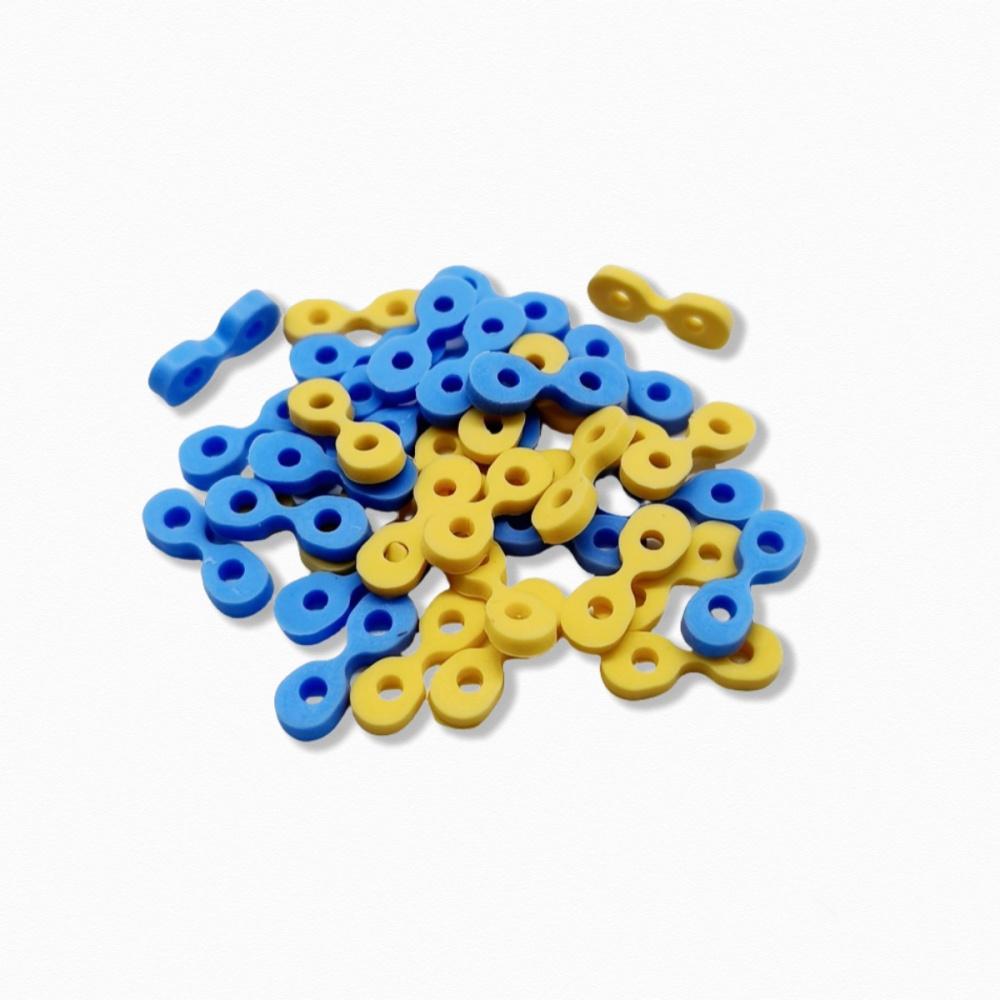 40pcs/80pcs/120pcs Dental Elastic Rubber Fixing Wedges  Interdental Wedges Autoclavable Matrix Matrices