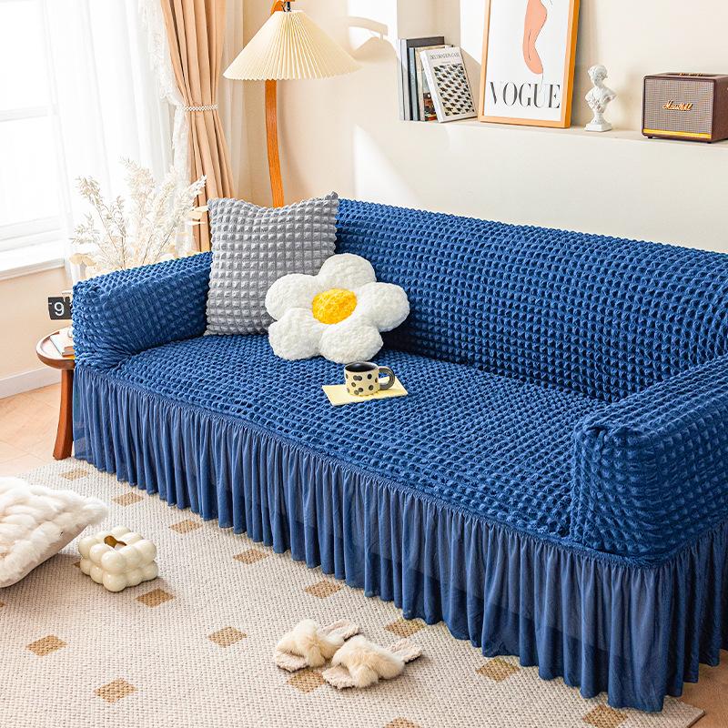 Panya Nordic Fabric Seersucker Inclusive Elastic Sofa Cover Cover Cloth Single Double Triple