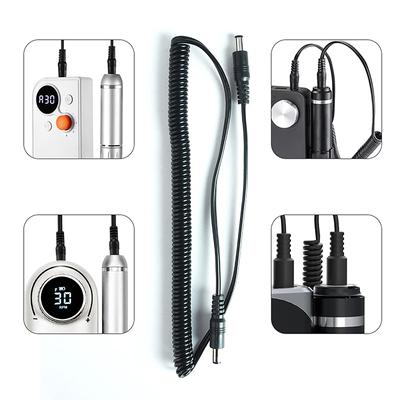 1/1.5M Rechargeable Nail Polishing Machines Handle Connection Line For Double Headed Dc Port Manicure Accessories