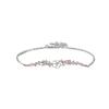 S925 Sterling Silver Peach Blossom Bracelet for Women Elegant Micro Inlaid Zirconia Minimalist Delicate Jewelry