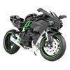 1: 12 Motocicletă Jucărie Ninja H2R Mașinuță Statică Simulare Model Metalic Turnat Sub Presiune Jucărie Motocicletă cu Lumină și Sunet pentru Cadouri de Ziua Copiilor