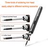 USB Rechargeable Portable Soldering Iron, 3 Speed Adjustable Temperature USB Electric Iron Mini Soldering Iron Kit Grey