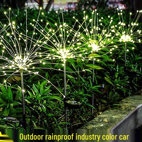 Waterproof Solar Dandelion Firework String Lights for Garden and Lawn Decoration