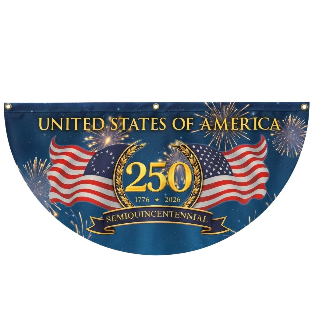 STATES OF AMERICA 250th Anniversary Independence Day Semi-Quincentennial Flag 1776 2026 Decorative Hanging Outdoor Indoor Display
