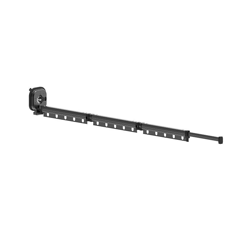 Foldable Telescopic Clothes Drying Rack with Suction Cup - Punch-Free Wall-Mounted for Balcony Use