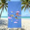 Cartoon Flying Little Policewoman Microfiber Beach Towel Quick-Drying Water-Absorbing Children'S Swimming Bath Towel Travel Portable Large Ruler