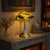 Goth Chic Office Desk Decor Stained Glass Black Bat Table Lamp Vintage Resin Retro Small Decorative Light for Mantel Halloween Gothic Bedside
