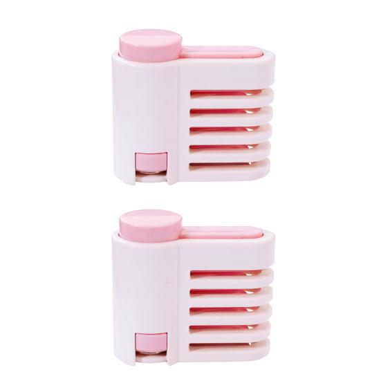 

2 упаковки DIY выравниватель торта регулируемый 5-слойный нож для хлеба встроенный пружинный из нержавеющей стали портативный фиксатор для резки торта направляющий инструмент розовый