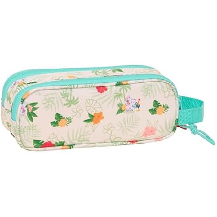 Trousse Double - SAFTA - VAIANA - Confortable - Polyvalente - Beige/Bleu