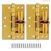 K1AE 2Pieces Portable Spring Hinges for Indoor Door with Automatic Closing and 90 Degree Stop Easy Installion Deisigns