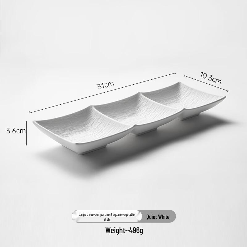 Wuhe Japanese Style Ceramic Partitioned Seasoning Dish