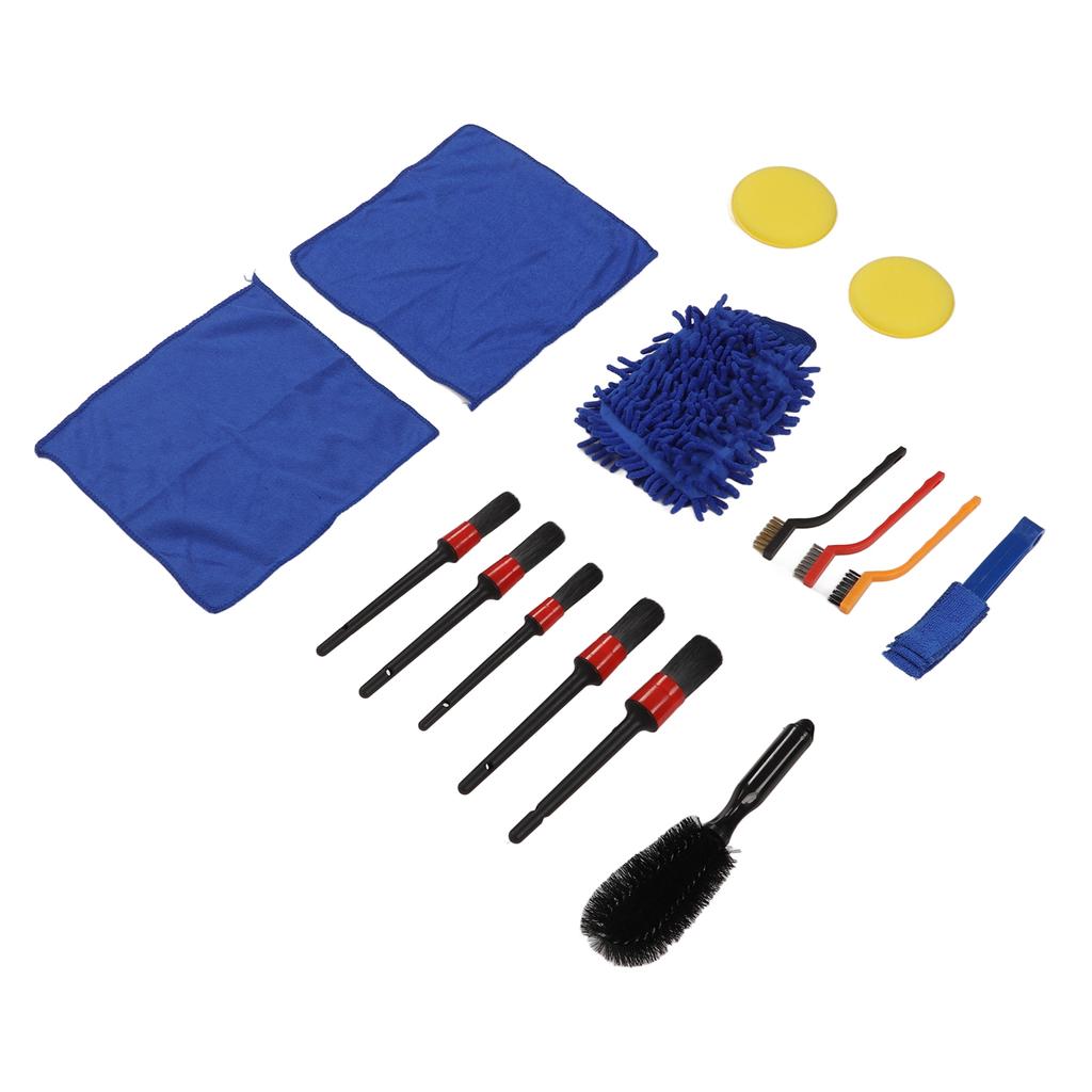 15pcs Car Detailing Brush Set Professional Auto Cleaning Brush for Wheels Bumpers Air Vents